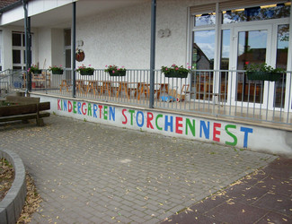 Außenaufnahme Kindergarten Storchennest in Werschau