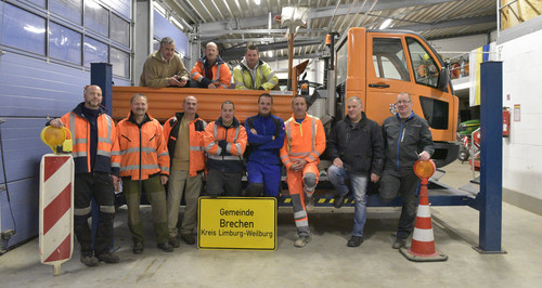 Teambild der Bauhofmitarbeiter der Gemeinde Brechen